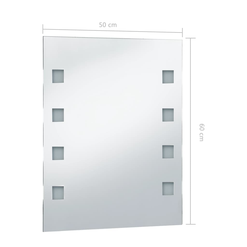 Specchio da Parete a LED per Bagno 50x60 cm 144699