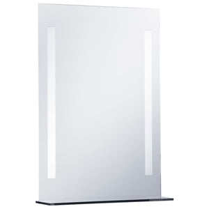 Specchio da Parete a LED per Bagno con Ripiano 50x70 cm cod mxl 50707