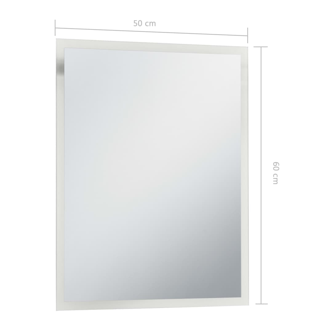 Specchio da Parete a LED per Bagno 50x60 cm 144717