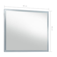 Specchio da Parete a LED per Bagno 80x60 cm 144727