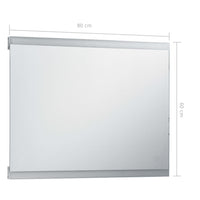 Specchio da Parete a LED per Bagno con Sensore Tattile 80x60cm cod mxl 40954