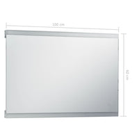 Specchio da Parete a LED per Bagno con Sensore Tattile 100x60cm cod mxl 67693