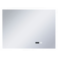 Specchio LED Bagno con Sensore Tattile e Schermo Orario 80x60cm 144738