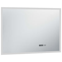 Specchio a LED Bagno con Sensore Tattile e Orologio 100x60cm cod mxl 51201