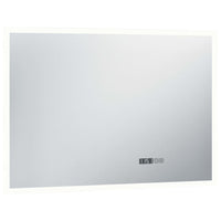 Specchio a LED Bagno con Sensore Tattile e Orologio 100x60cm cod mxl 51201