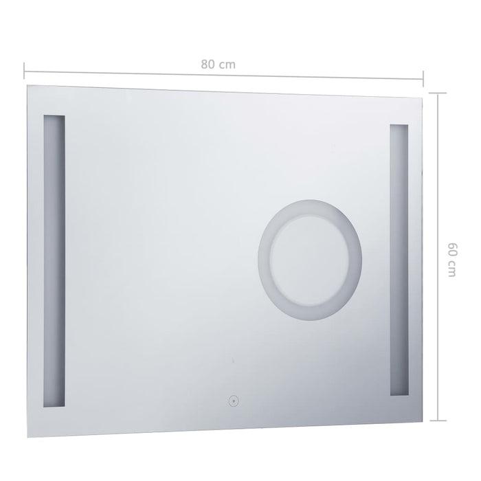 Specchio da Parete a LED per Bagno con Sensore Tattile 80x60cm cod mxl 67592