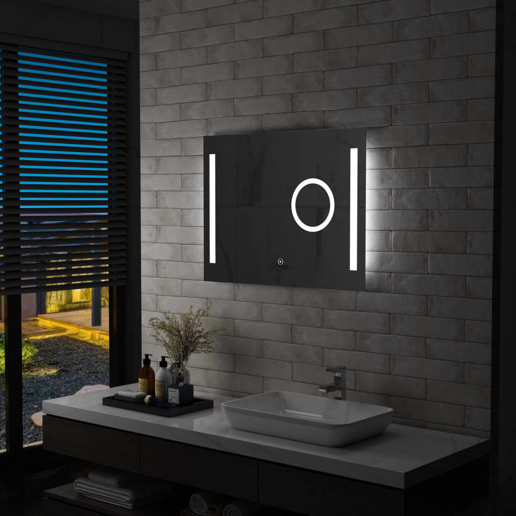 Specchio da Parete a LED per Bagno con Sensore Tattile 80x60cm cod mxl 67592