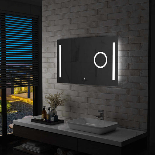 Specchio da Parete a LED per Bagno con Sensore Tattile 100x60cm cod mxl 67716