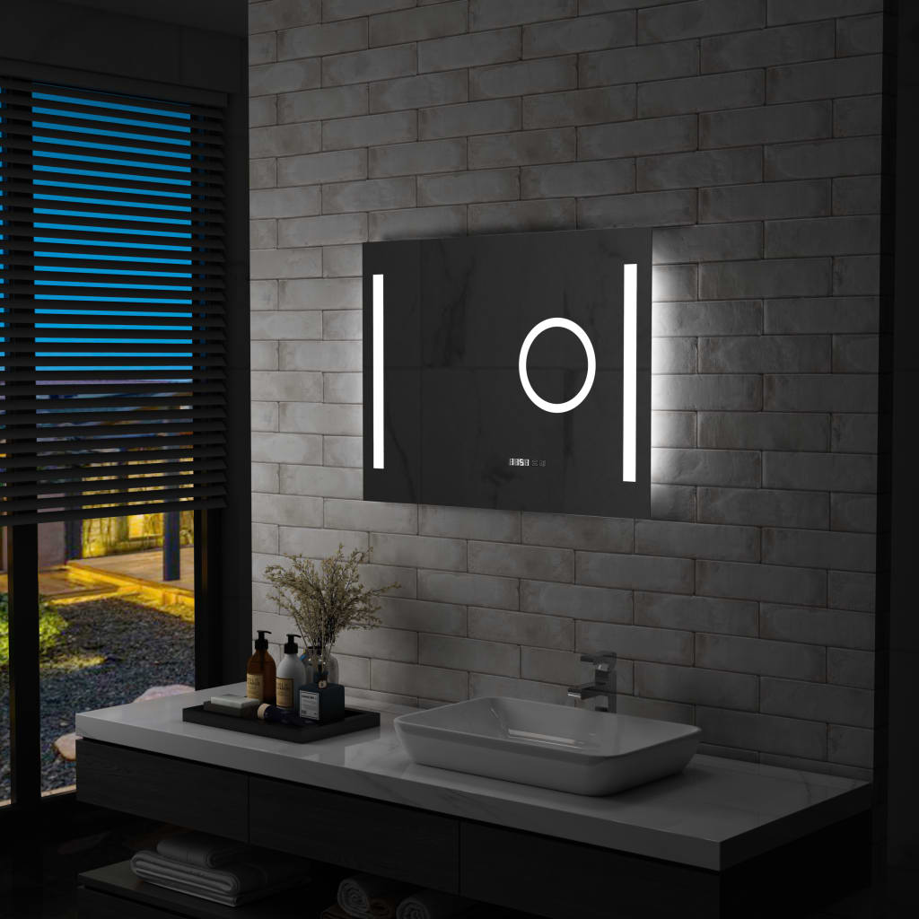 Specchio da Parete a LED per Bagno con Sensore Tattile 80x60cm cod mxl 48392