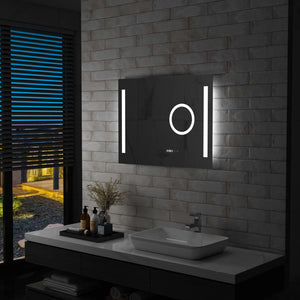 Specchio da Parete a LED per Bagno con Sensore Tattile 80x60cm cod mxl 48392