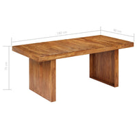 Tavolo da Pranzo 180x90x75 cm in Legno Massello di Acacia 247491