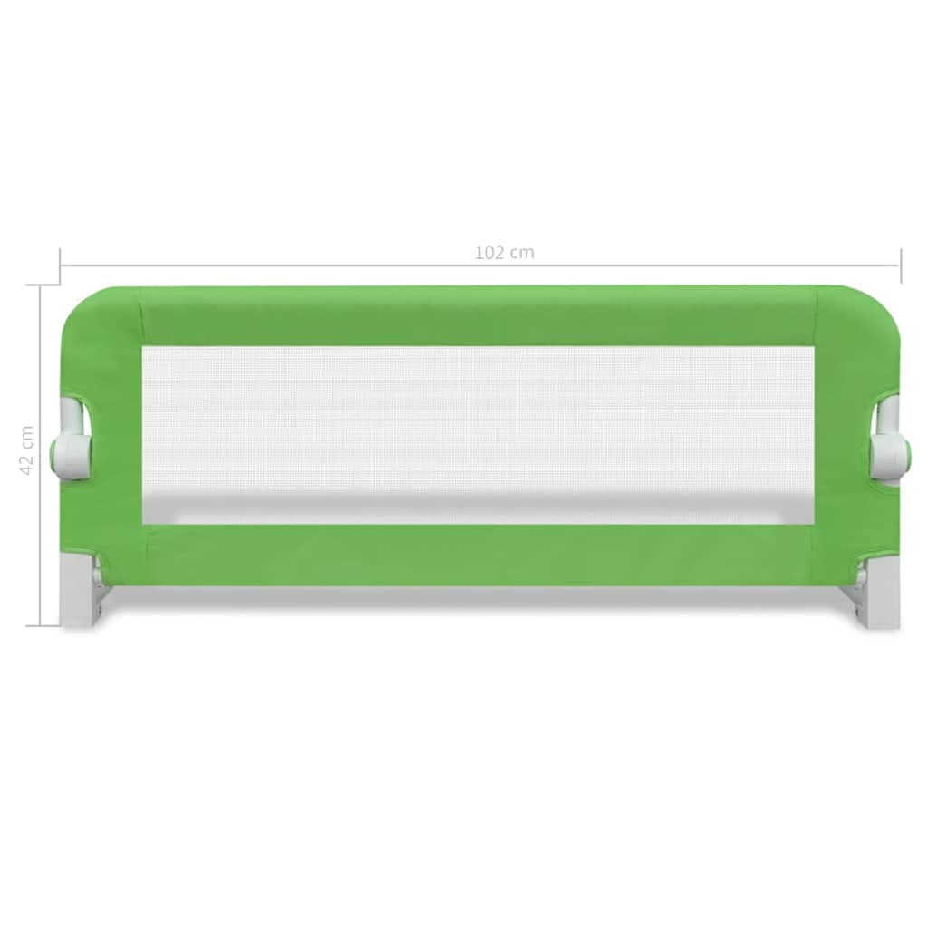 Sponde Letto per la Sicurezza dei Bambini 2 pz Verde 102x42 cm 276083