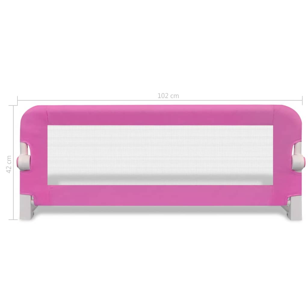 Sponde Letto per la Sicurezza dei Bambini 2 pz Rosa 102x42 cm 276085