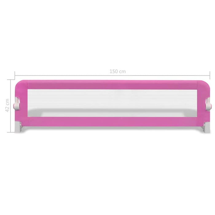 Sponde Letto per la Sicurezza dei Bambini 2 pz Rosa 150x42 cm 276086