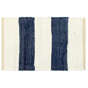 Tovagliette 6 pz Chindi a Strisce Blu e Bianco 30x45 cm Cotone cod mxl 66039