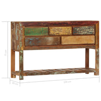 Credenza 120x30x75 cm Legno Massello di Recupero 247478