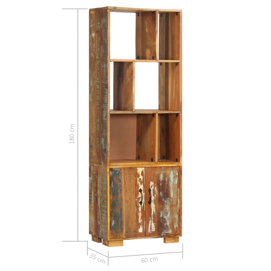 Libreria 60x35x180 cm in Legno Massello di Recupero cod mxl 17279