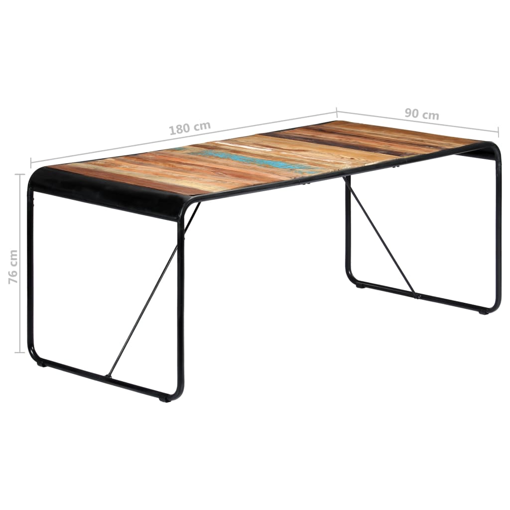 Tavolo da Pranzo 180x90x76 cm in Legno Massello di Recupero cod mxl 26747