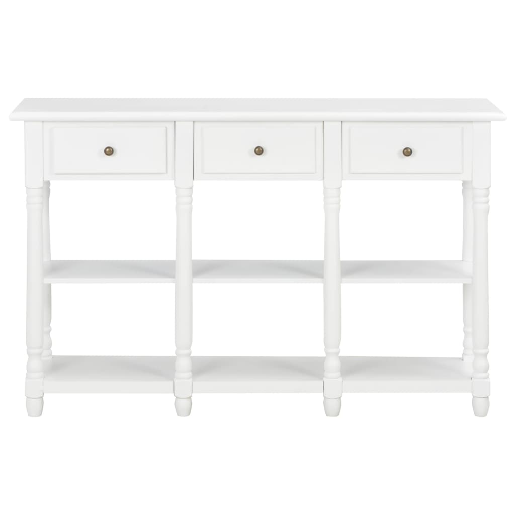 Tavolo Consolle Bianco 120x30x76 cm in MDF 280015