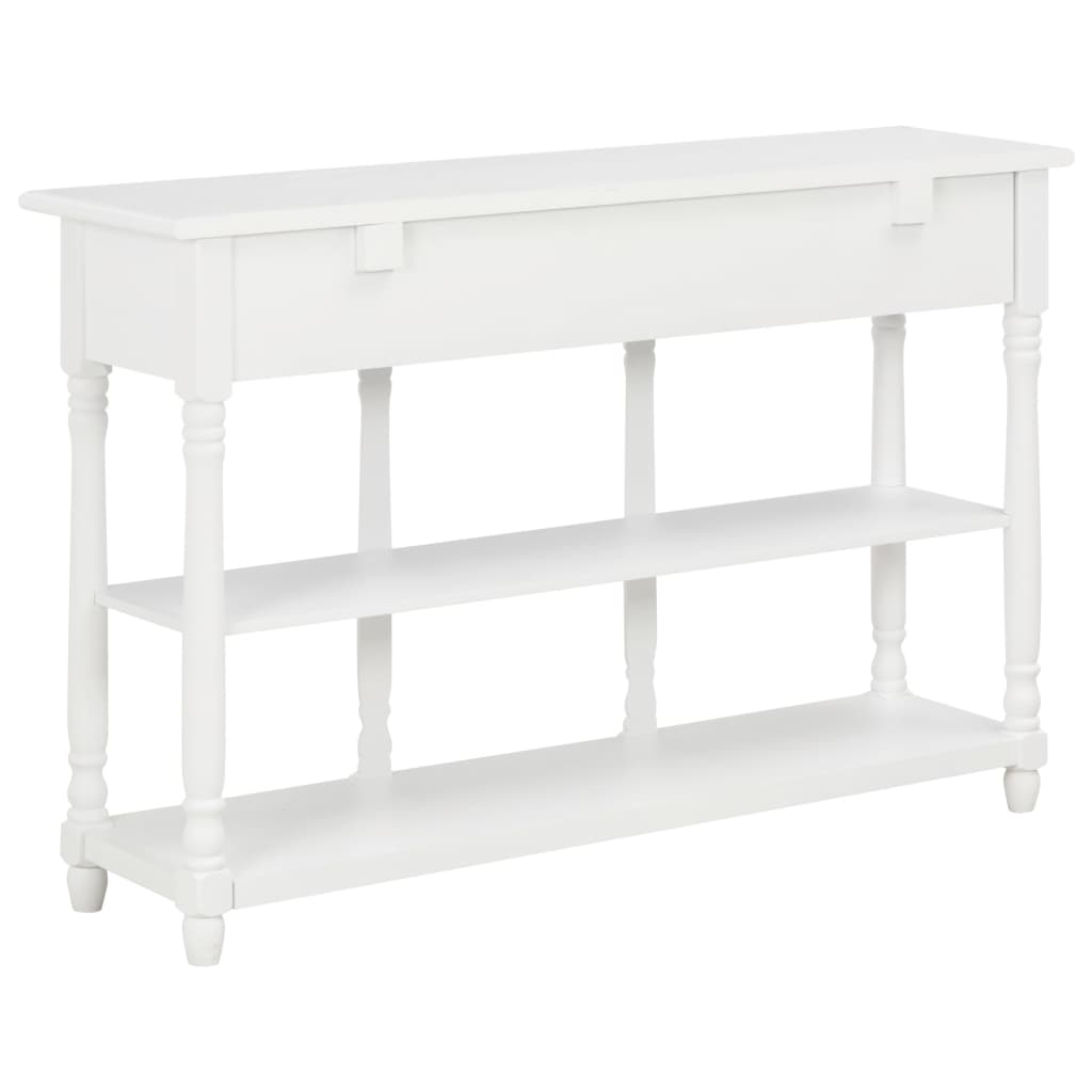 Tavolo Consolle Bianco 120x30x76 cm in MDF 280015