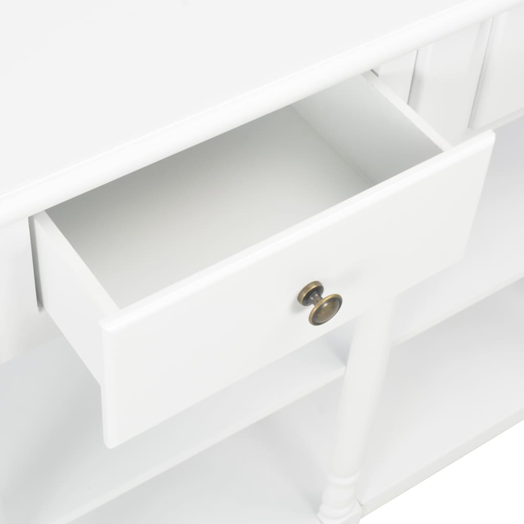 Tavolo Consolle Bianco 120x30x76 cm in MDF 280015