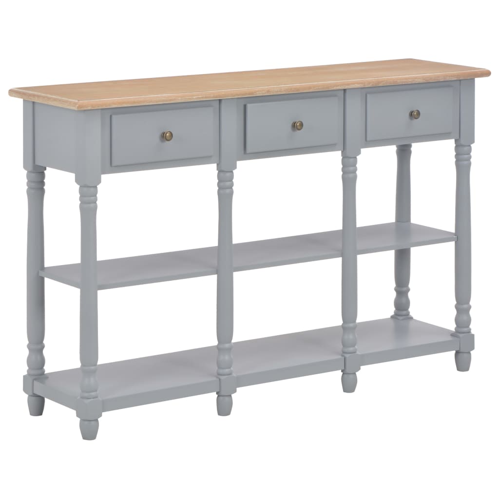 Tavolo Consolle Grigio 120x30x76 cm in MDF 280017