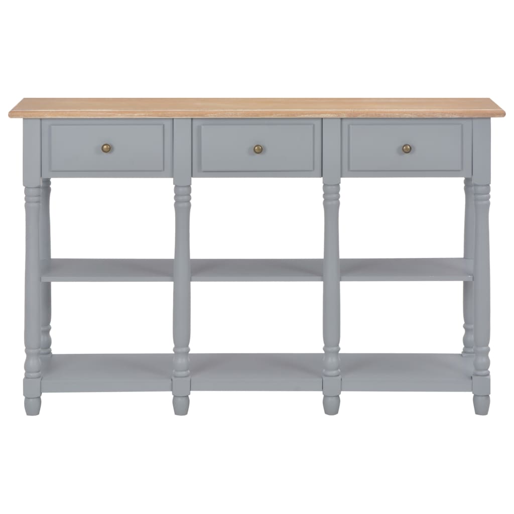 Tavolo Consolle Grigio 120x30x76 cm in MDF