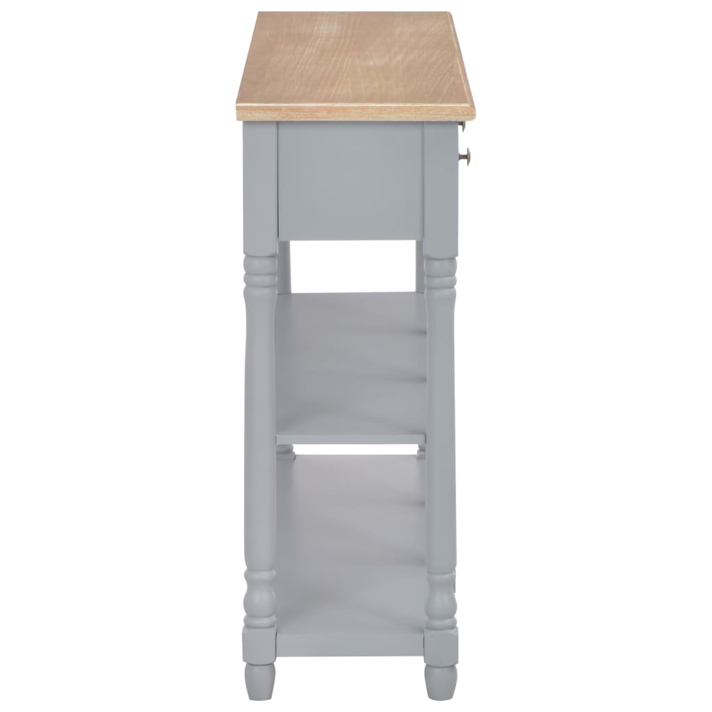 Tavolo Consolle Grigio 120x30x76 cm in MDF 280017