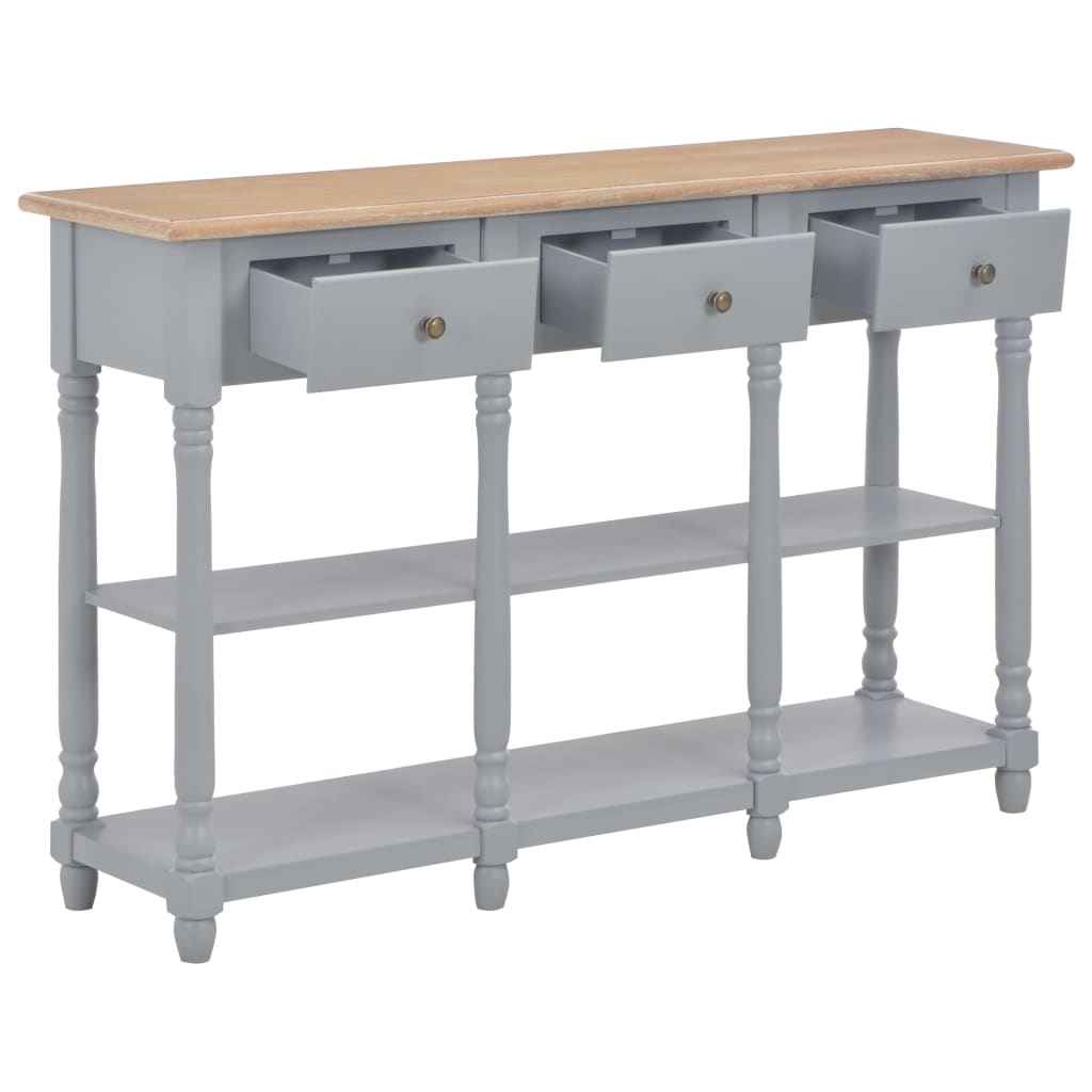 Tavolo Consolle Grigio 120x30x76 cm in MDF 280017