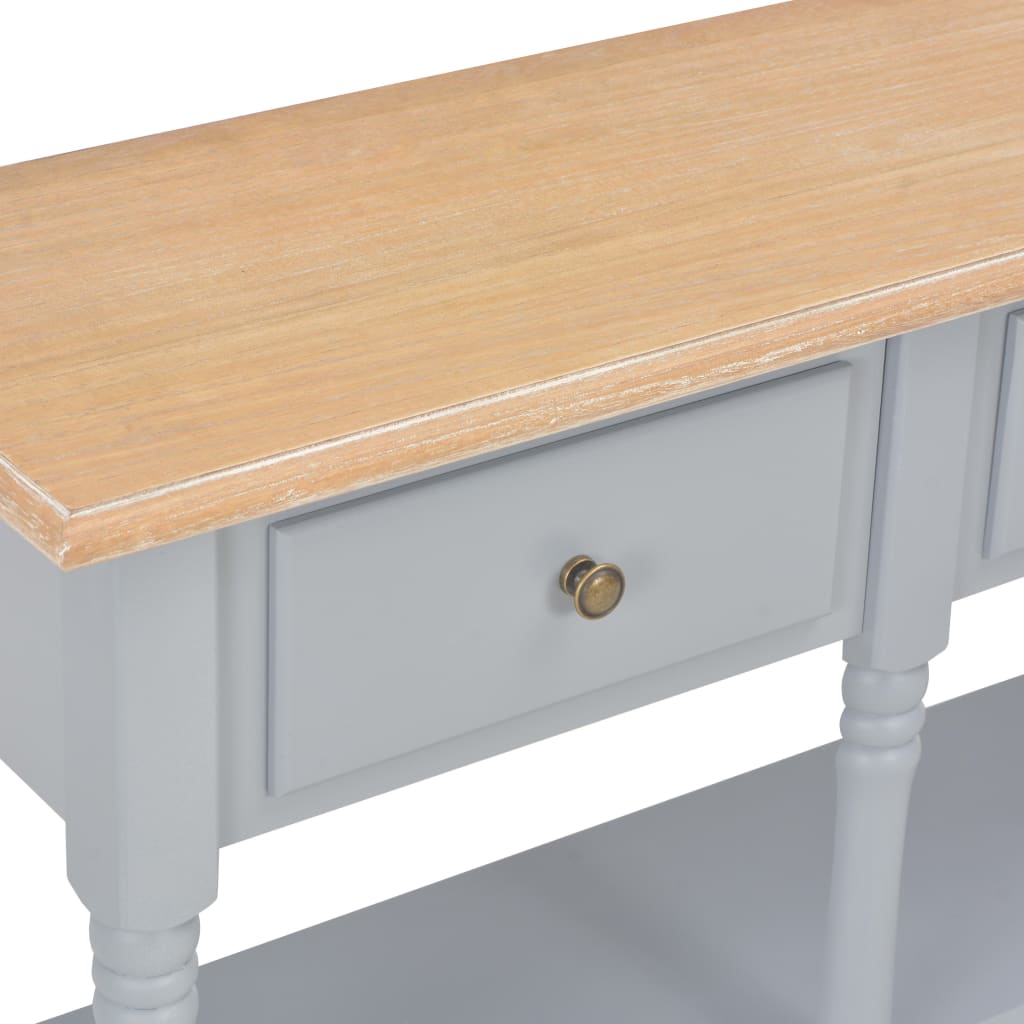 Tavolo Consolle Grigio 120x30x76 cm in MDF 280017