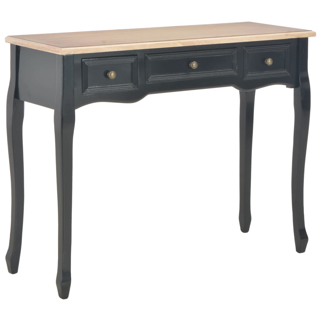 280046  Dressing Console Table with 3 Drawers Black 280046