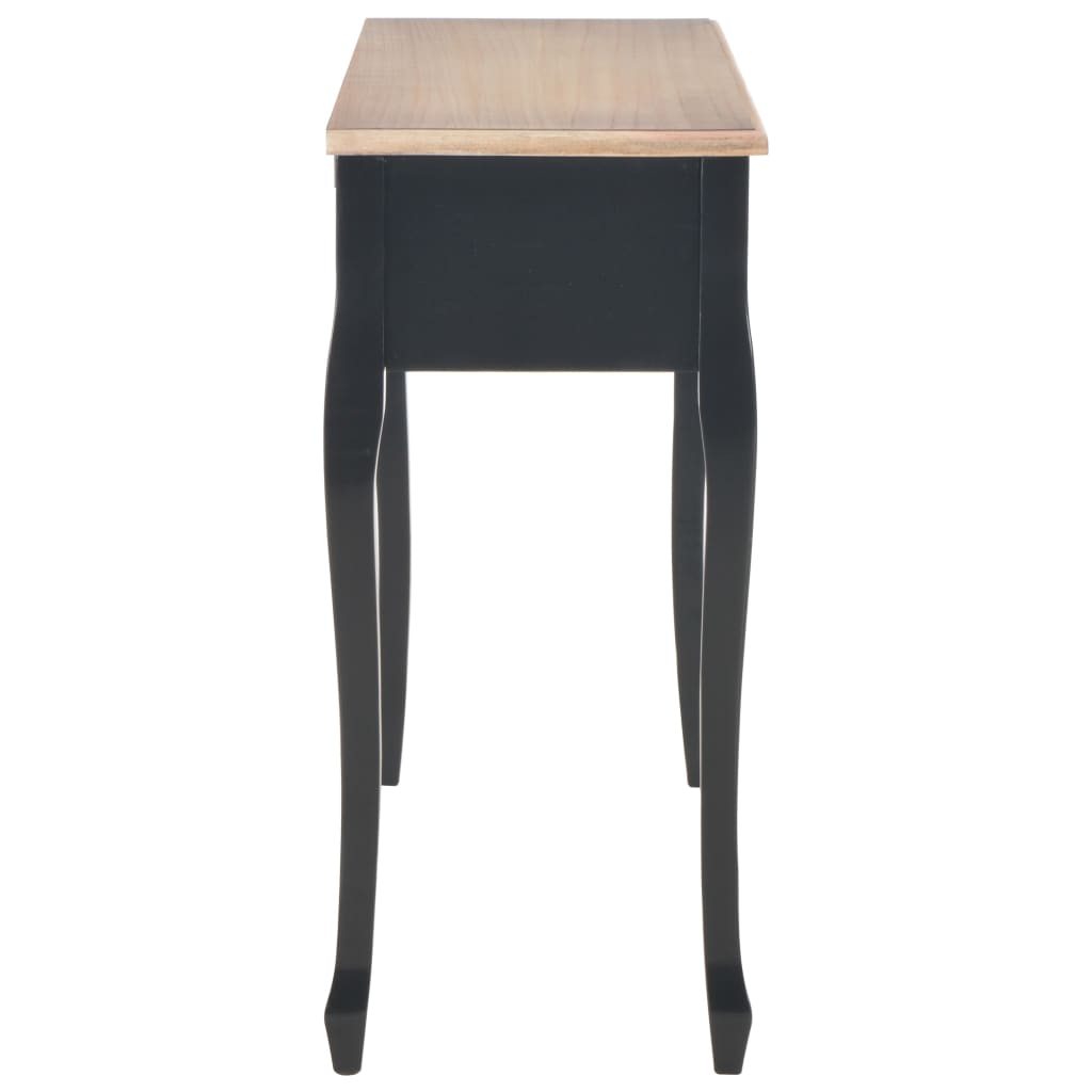 280046  Dressing Console Table with 3 Drawers Black 280046