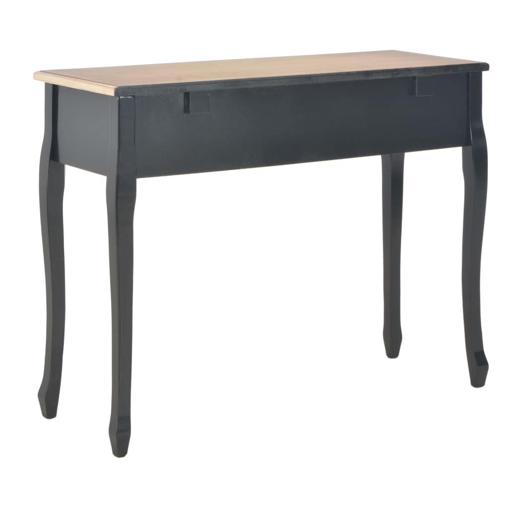 280046 Dressing Console Table with 3 Drawers Black