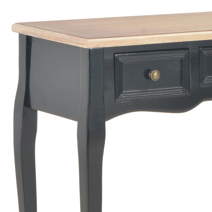 280046 Dressing Console Table with 3 Drawers Black