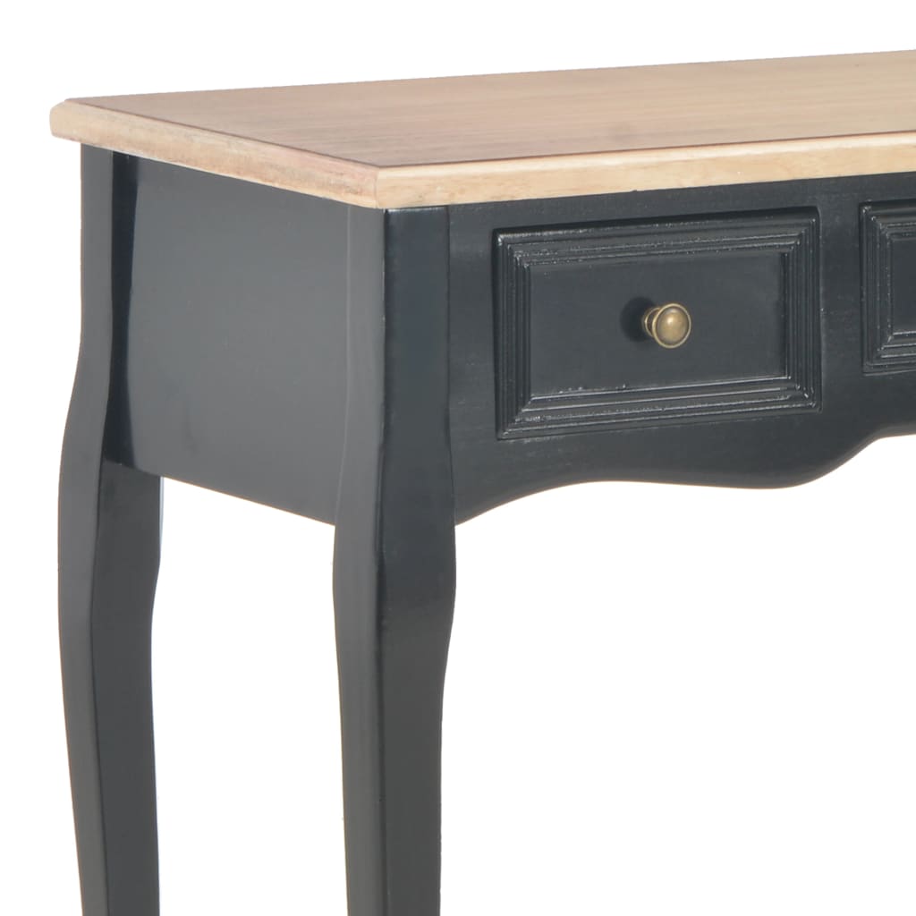 280046  Dressing Console Table with 3 Drawers Black 280046