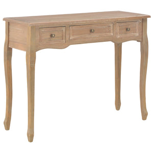 280047 Dressing Console Table with 3 Drawers Brown