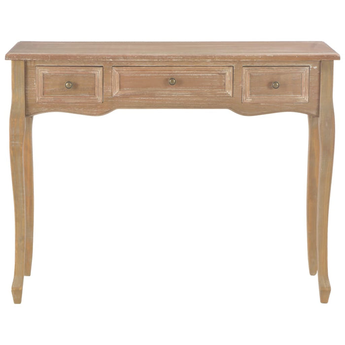 280047 Dressing Console Table with 3 Drawers Brown