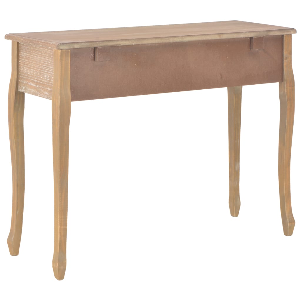 280047 Dressing Console Table with 3 Drawers Brown