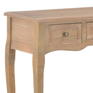 280047 Dressing Console Table with 3 Drawers Brown