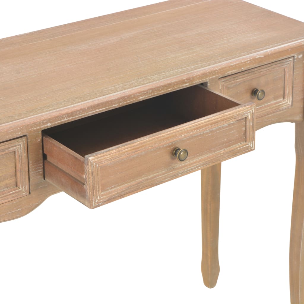 280047  Dressing Console Table with 3 Drawers Brown 280047