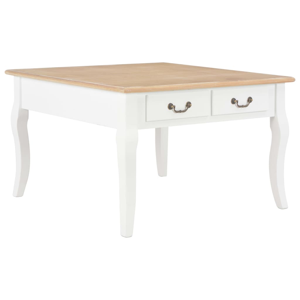 280061 Coffee Table White 80x80x50 cm Wood cod mxl 78346