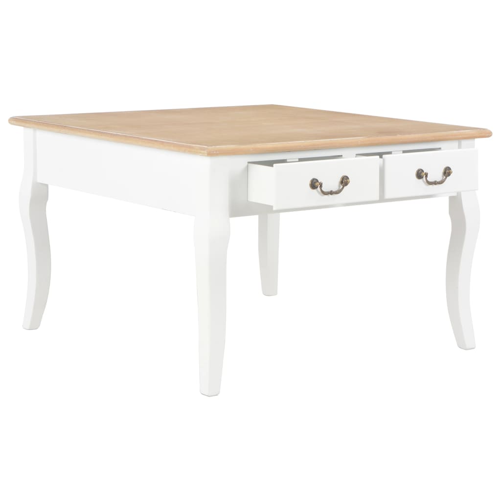 280061 Coffee Table White 80x80x50 cm Wood cod mxl 78346