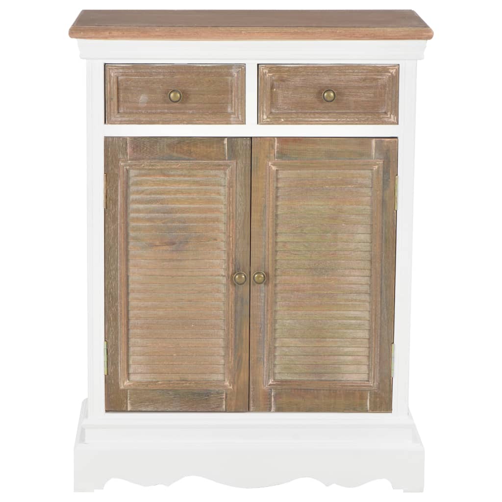 Credenza Bianca 60x30x80 cm in Legno Massello