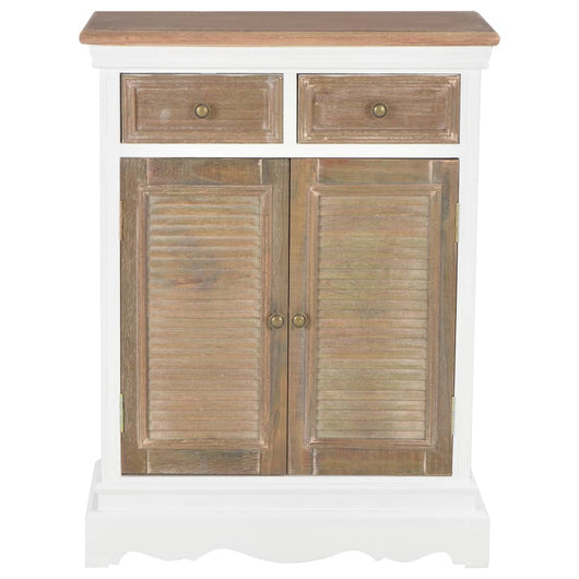 Credenza Bianca 60x30x80 cm in Legno Massello