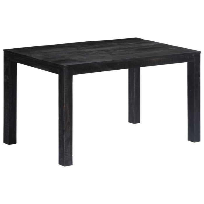 Tavolo da Pranzo Nero 140x80x76 cm in Legno Massello di Mango 247990