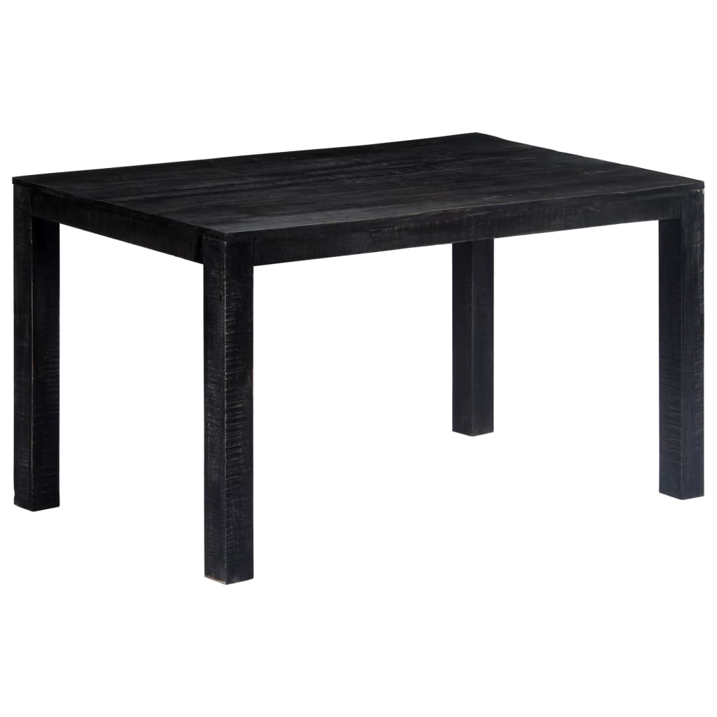 Tavolo da Pranzo Nero 140x80x76 cm in Legno Massello di Mango 247990