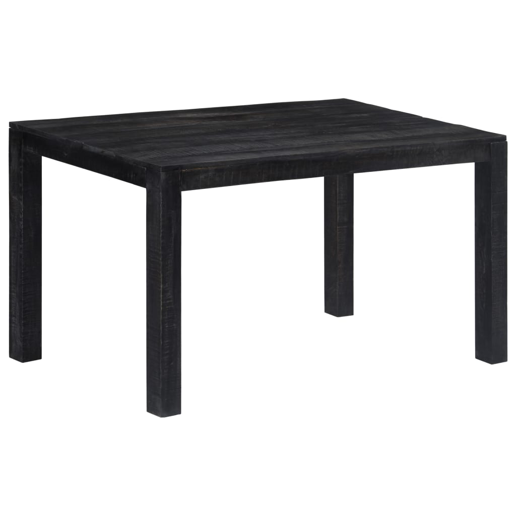 Tavolo da Pranzo Nero 140x80x76 cm in Legno Massello di Mango 247990