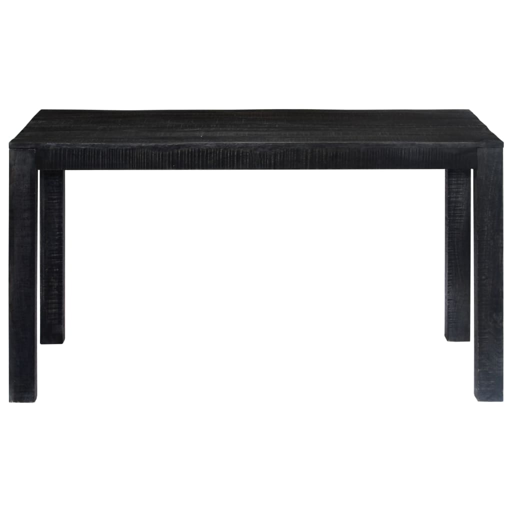 Tavolo da Pranzo Nero 118x60x76 cm in Legno Massello di Mango 247991