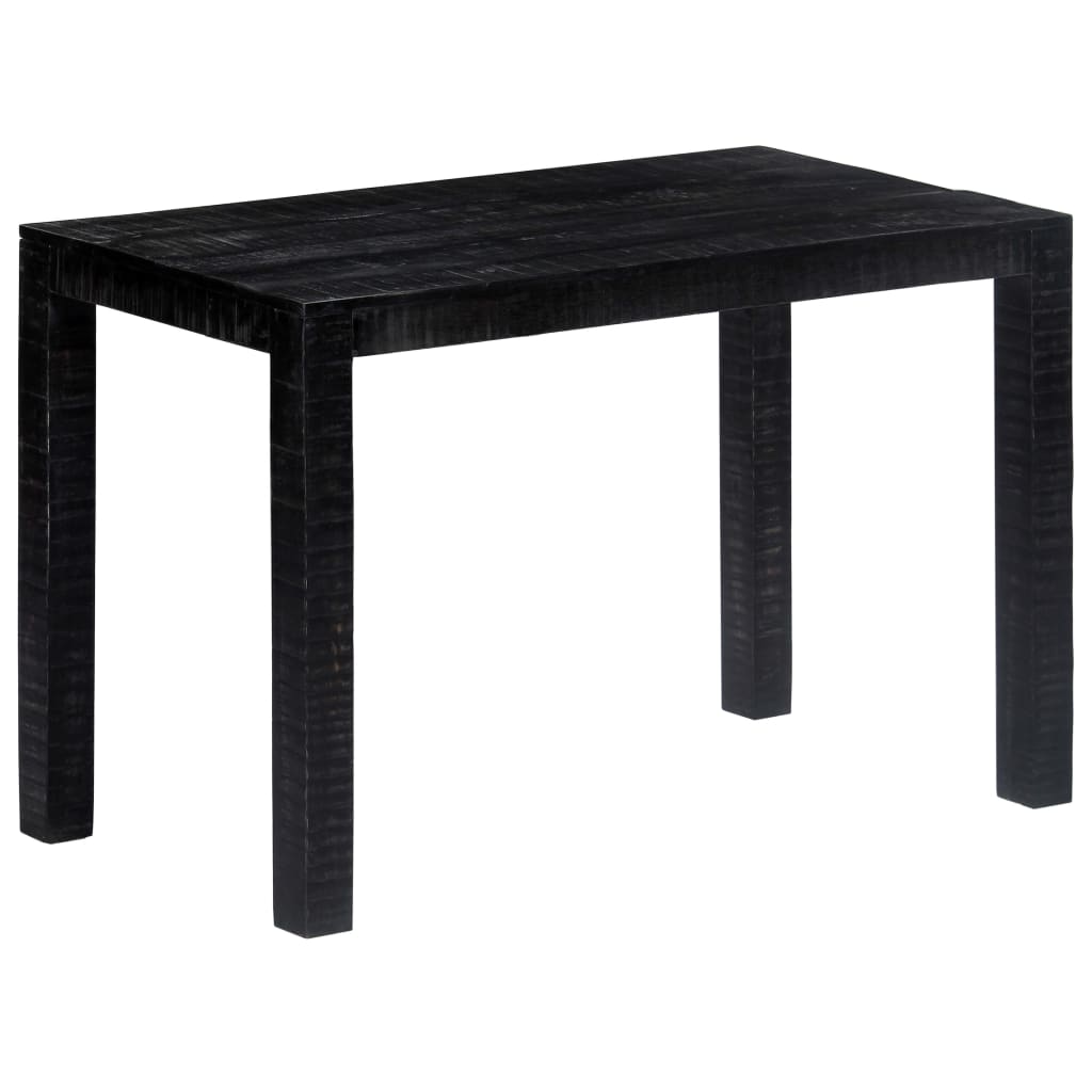 Tavolo da Pranzo Nero 118x60x76 cm in Legno Massello di Mango 247991