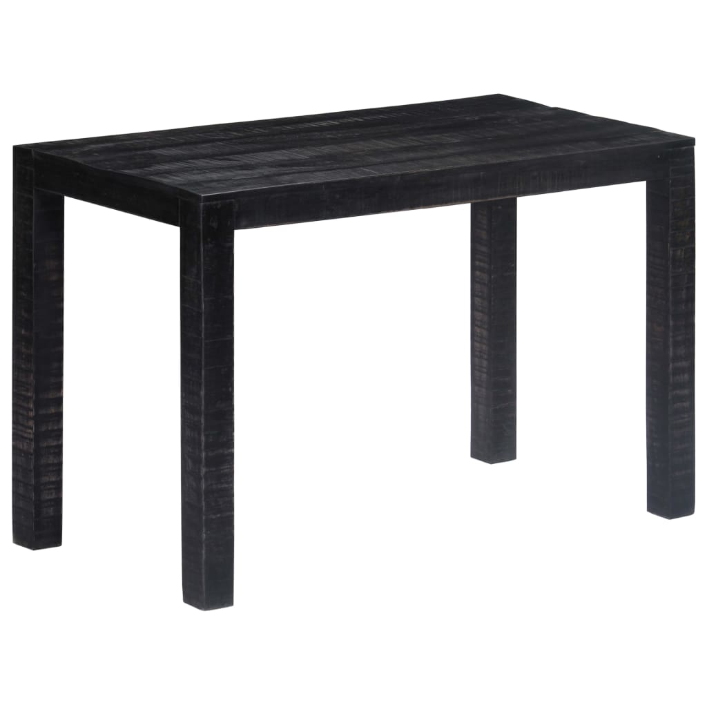 Tavolo da Pranzo Nero 118x60x76 cm in Legno Massello di Mango 247991